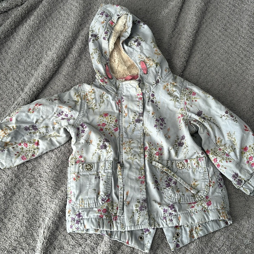 kids fur lined coat